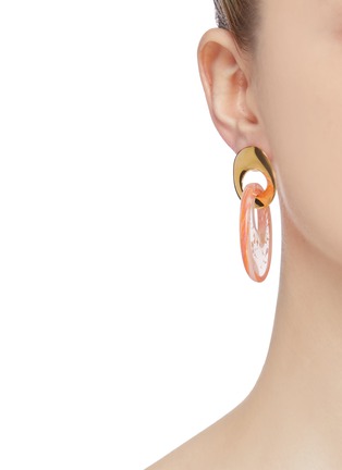 Figure View - Click To Enlarge - EJING ZHANG - 'Finn' resin pendant drop earrings