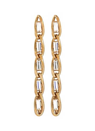 Main View - Click To Enlarge - ROSANTICA - 'Slim' glass crystal link chain drop earrings