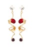 Main View - Click To Enlarge - ROSANTICA - 'Mistero' glass crystal swirl drop earrings