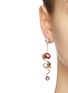 Figure View - Click To Enlarge - ROSANTICA - 'Mistero' glass crystal swirl drop earrings