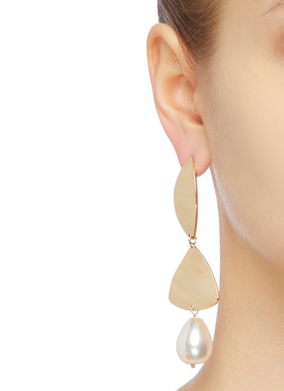 Figure View - Click To Enlarge - ROSANTICA - 'Ombre' faux pearl abstract drop earrings