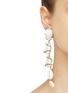 Figure View - Click To Enlarge - ROSANTICA - 'Beatrix' seashell link drop clip earrings