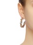 Figure View - Click To Enlarge - ROSANTICA - 'Slim' glass crystal link chain hoop earrings