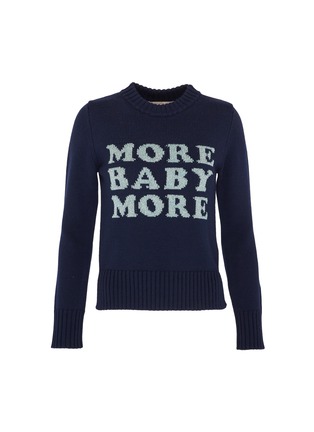 Main View - Click To Enlarge - CHRISTOPHER KANE - 'More Baby More' slogan intarsia wool sweater