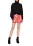 Figure View - Click To Enlarge - CHRISTOPHER KANE - Coated lace mini skirt