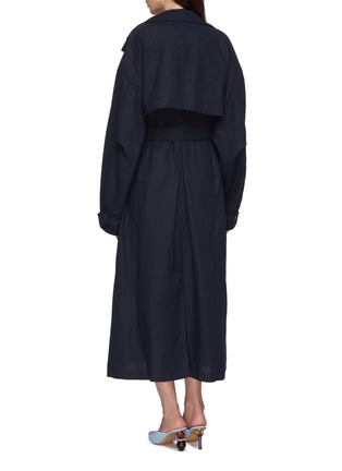 Back View - Click To Enlarge - JACQUEMUS - 'Le manteau Claudia' belted oversized linen trench coat