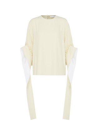 Main View - Click To Enlarge - JW ANDERSON - Drape sash tie exaggerated cuff top