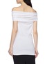 Back View - Click To Enlarge - YOHJI YAMAMOTO - Ruched off-shoulder T-shirt
