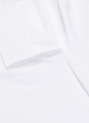  - YOHJI YAMAMOTO - Asymmetric ruched drape panel T-shirt