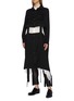 Front View - Click To Enlarge - YOHJI YAMAMOTO - Detachable strap hem ruched front wool coat