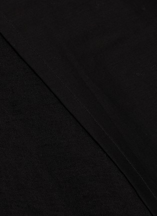 Detail View - Click To Enlarge - YOHJI YAMAMOTO - Asymmetric suspender overlay skirt
