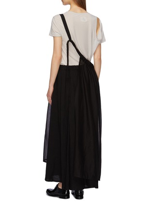 Back View - Click To Enlarge - YOHJI YAMAMOTO - Asymmetric suspender overlay skirt