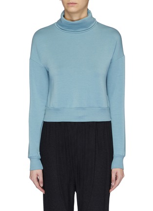 Main View - Click To Enlarge - BEYOND YOGA - 'All Time' cropped turtleneck sweatshirt