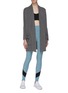 Figure View - Click To Enlarge - BEYOND YOGA - 'Easy Rider' shawl lapel modal open cardigan