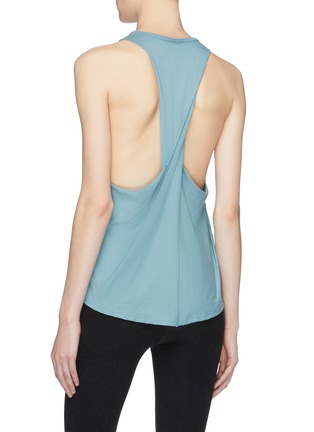 Back View - Click To Enlarge - BEYOND YOGA - 'Round the Twist' drape racerback tank top