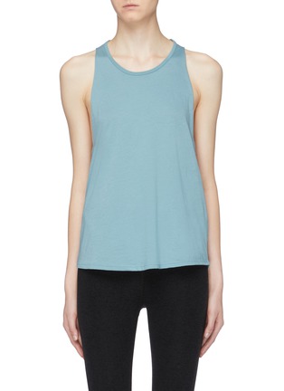 Main View - Click To Enlarge - BEYOND YOGA - 'Round the Twist' drape racerback tank top