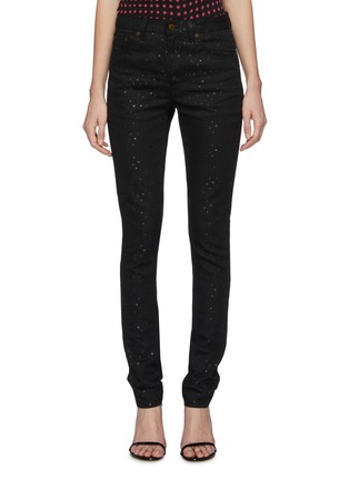 Main View - Click To Enlarge - SAINT LAURENT - Star appliqué skinny jeans