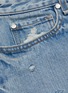Detail View - Click To Enlarge -  - 'Anna' zip front distressed denim skirt