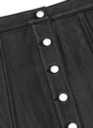Detail View - Click To Enlarge - RAG & BONE - 'Rosie' button front leather skirt