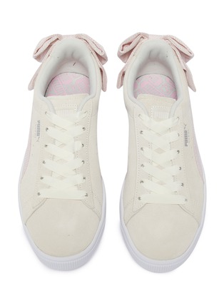 Detail View - Click To Enlarge - PUMA - 'Suede Bow Hexamesh' sneakers