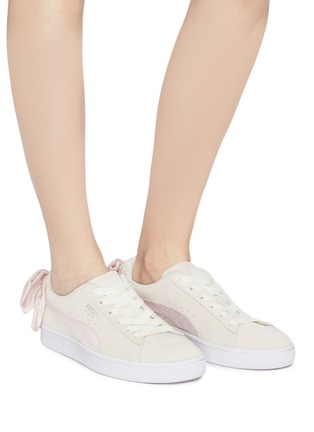 Figure View - Click To Enlarge - PUMA - 'Suede Bow Hexamesh' sneakers