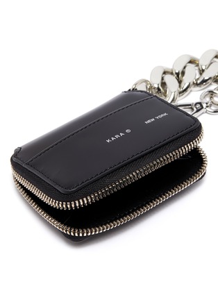Detail View - Click To Enlarge - KARA - 'Bikers' chunky chain leather zip wallet