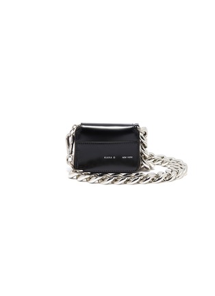 Main View - Click To Enlarge - KARA - 'Bikers' chunky chain leather zip wallet