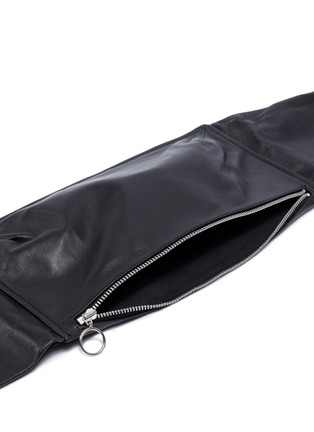Detail View - Click To Enlarge - KARA - 'Shirt Waist' tie leather bum bag