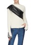 Figure View - Click To Enlarge - KARA - 'Shirt Waist' tie leather bum bag