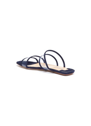  - FABIO RUSCONI - Suede trim PVC slide sandals