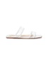 Main View - Click To Enlarge - FABIO RUSCONI - Patent leather trim PVC slide sandals
