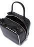 Detail View - Click To Enlarge - ALEXANDER WANG - 'Halo' top handle metal rim leather tote