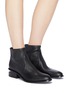 Figure View - Click To Enlarge - ALEXANDER WANG - 'Kori' cutout heel leather boots