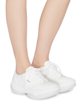 Figure View - Click To Enlarge - ALEXANDER WANG - 'a1' chunky outsole low top canvas sneakers