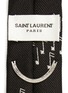 Detail View - Click To Enlarge - SAINT LAURENT - Music note embroidery silk skinny tie