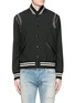 Main View - Click To Enlarge - SAINT LAURENT - Stud wool twill teddy jacket