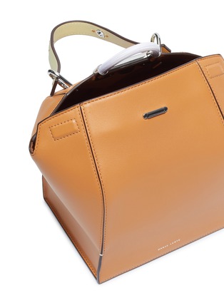 Detail View - Click To Enlarge - DANSE LENTE - 'Adele' half-moon plaque leather top handle bag