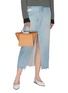 Figure View - Click To Enlarge - DANSE LENTE - 'Adele' half-moon plaque leather top handle bag