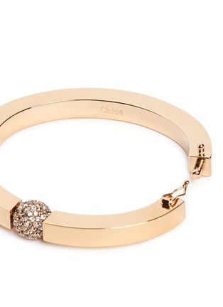 Detail View - Click To Enlarge - CHLOÉ - 'Darcey' crystal pavé sphere hinged bangle