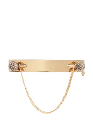 Main View - Click To Enlarge - CHLOÉ - 'Darcey' double crystal pavé sphere hinged bangle