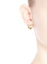 Figure View - Click To Enlarge - CHLOÉ - 'Isalis' crystal pavé crescent moon earrings