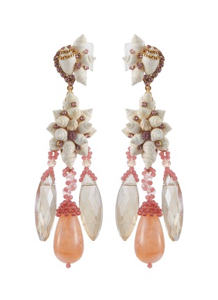 Main View - Click To Enlarge - ERICKSON BEAMON - 'Enchanted World' seashell cluster drop earrings