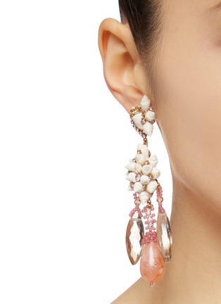 Figure View - Click To Enlarge - ERICKSON BEAMON - 'Enchanted World' seashell cluster drop earrings