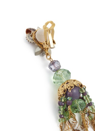 Detail View - Click To Enlarge - ERICKSON BEAMON - 'Enchanted World' seashell cluster chandelier drop earrings