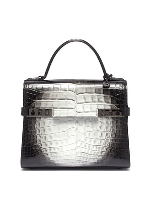 Main View - Click To Enlarge - DELVAUX - 'Tempête MM Spotlight' alligator leather satchel