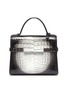 Main View - Click To Enlarge - DELVAUX - 'Tempête MM Spotlight' alligator leather satchel