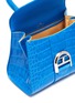 Detail View - Click To Enlarge - DELVAUX - 'Brillant Mini' patent alligator leather satchel