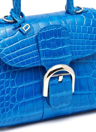  - DELVAUX - 'Brillant Mini' patent alligator leather satchel