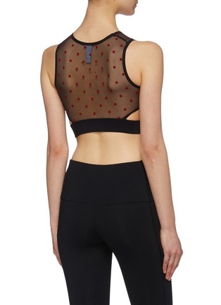 Back View - Click To Enlarge - 42|54 - Star mesh panel cutout sports bra
