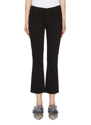 Main View - Click To Enlarge - J BRAND - 'Selena' raw cuff cropped bootcut jeans